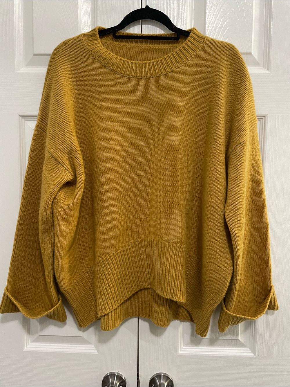 Everyday Mustard Crewneck Sweater — Relaxed Women's Knit